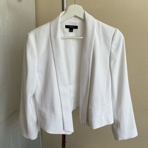 Ann taylor cropped white blazer